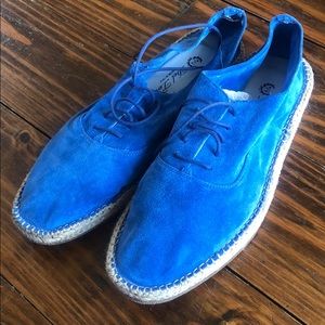 New Del Toro Suede Espadrilles Blue Mens 9